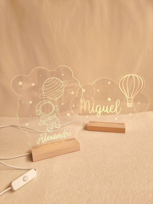 Candeeiro LED Personalizado – Nuvem ou Astronauta