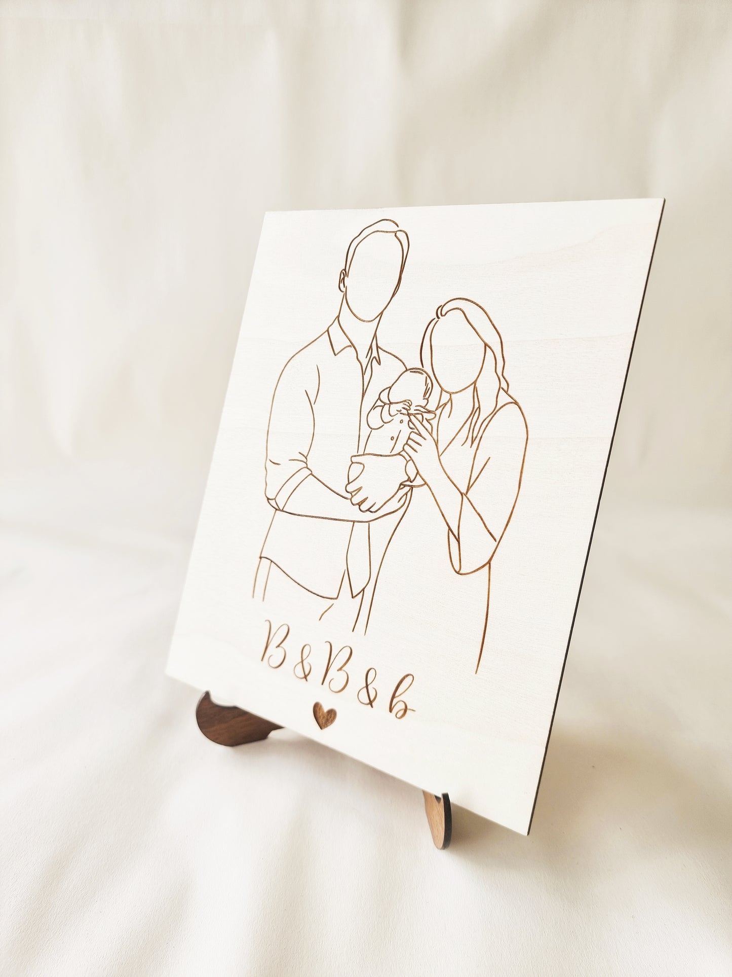 Quadro em Madeira Personalizado com Fotografia em Desenho Linha