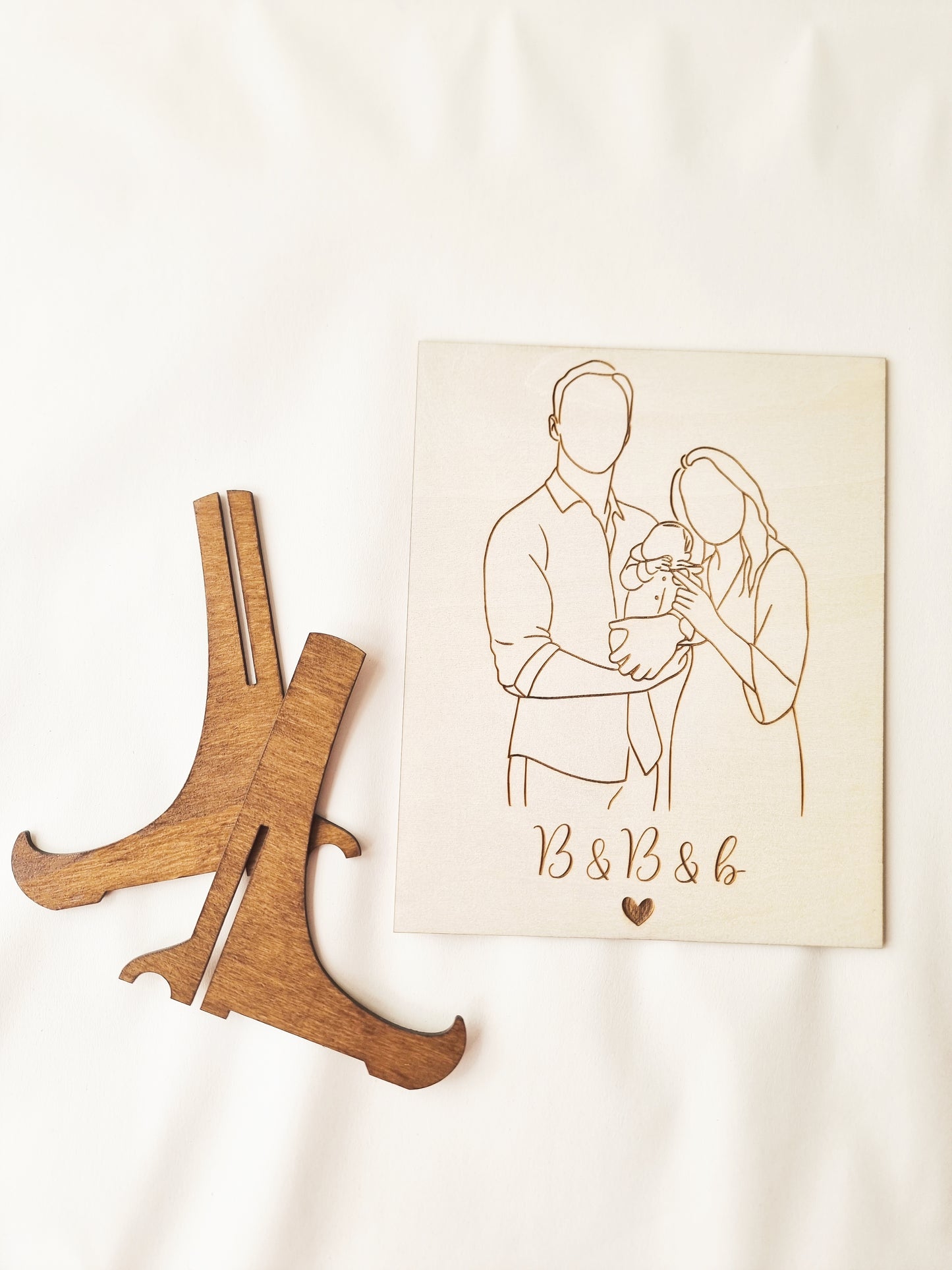 Quadro em Madeira Personalizado com Fotografia em Desenho Linha